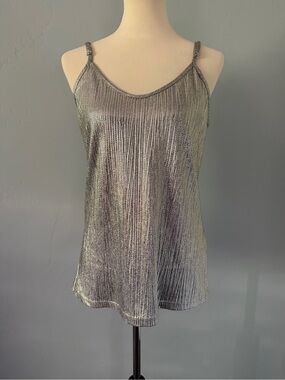 Silver Gold Metallic Tank Top | NWT |  EU 40 / US 8-10
